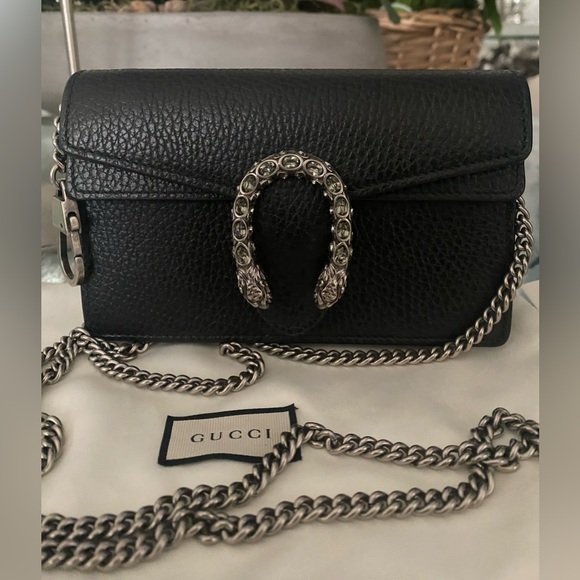 Gucci Dionysus black leather super mini bag, authentic EUC - Picture 2 of 11